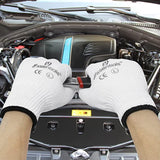 Large - 12 Pairs White Cotton PVC Dotted Work Gloves for Men and Women